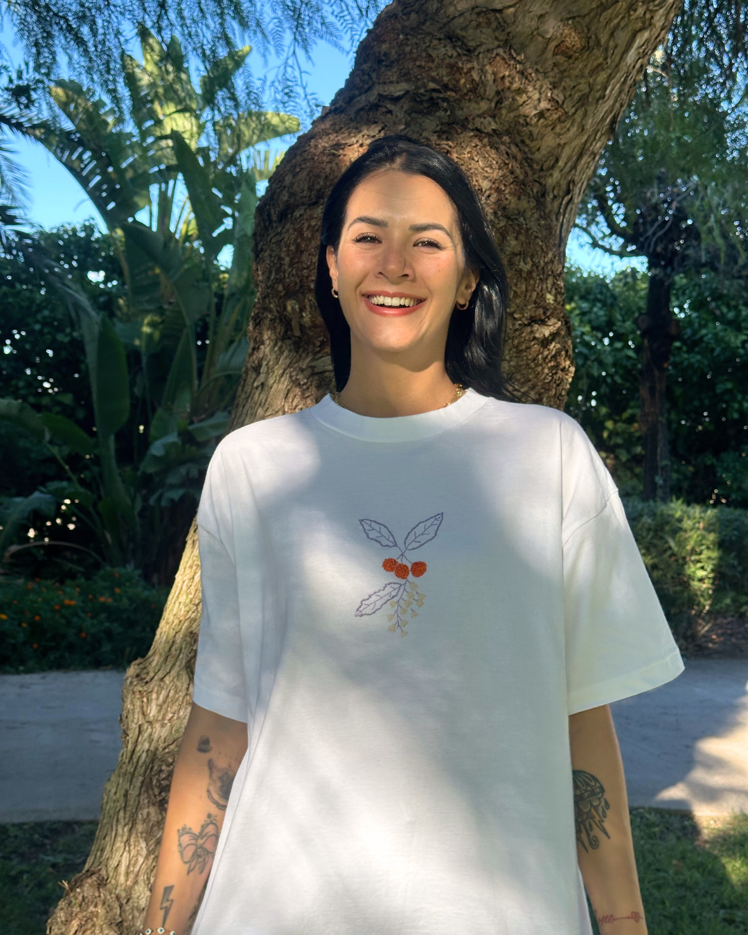 T-shirt Ricamo Corbezzolo