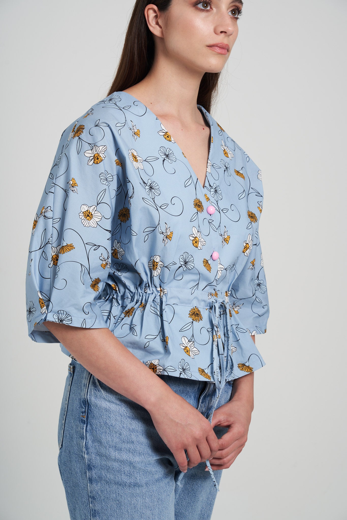 Blusa Suài - Levante Azzurro Polvere