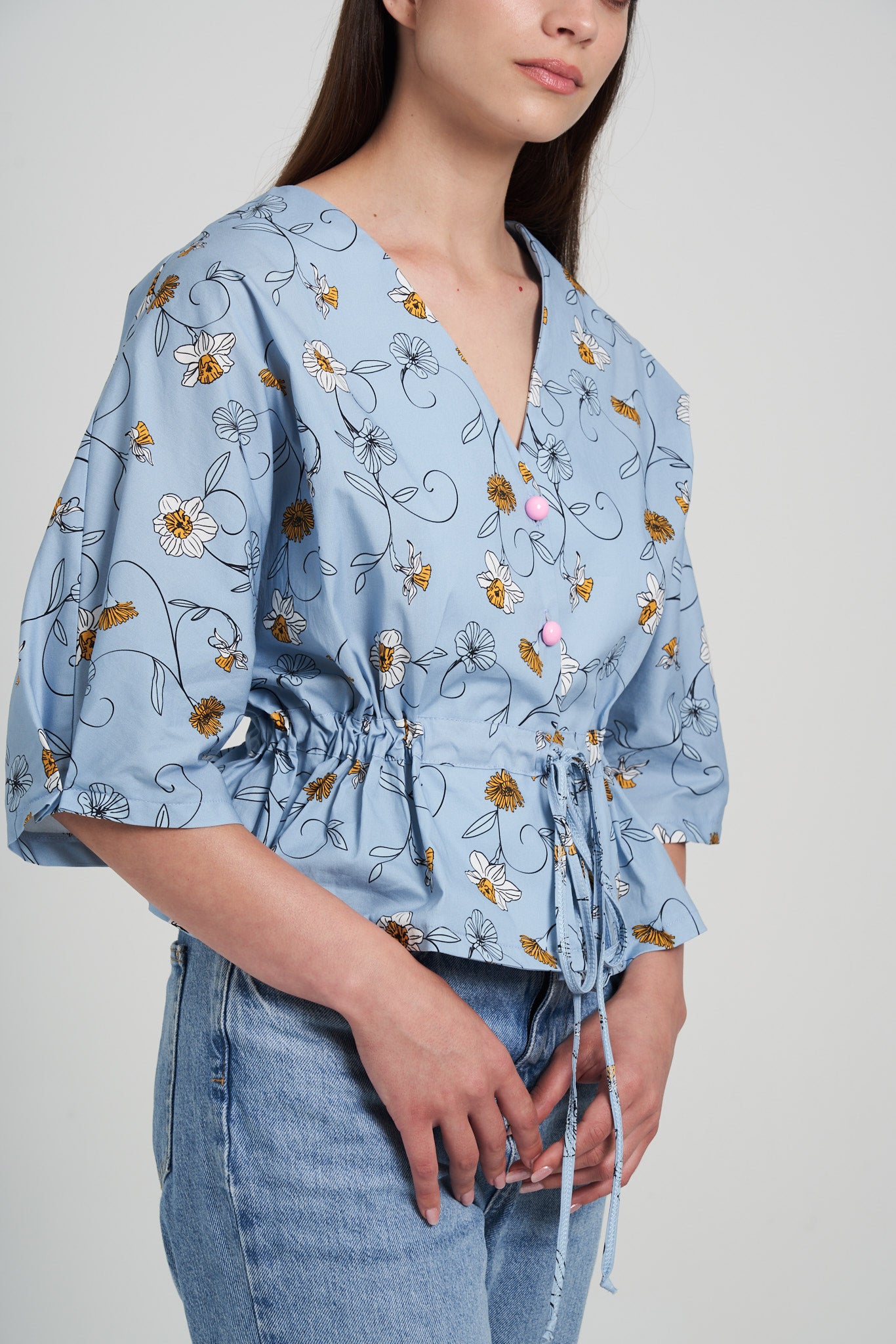 Blusa Suài - Levante Azzurro Polvere