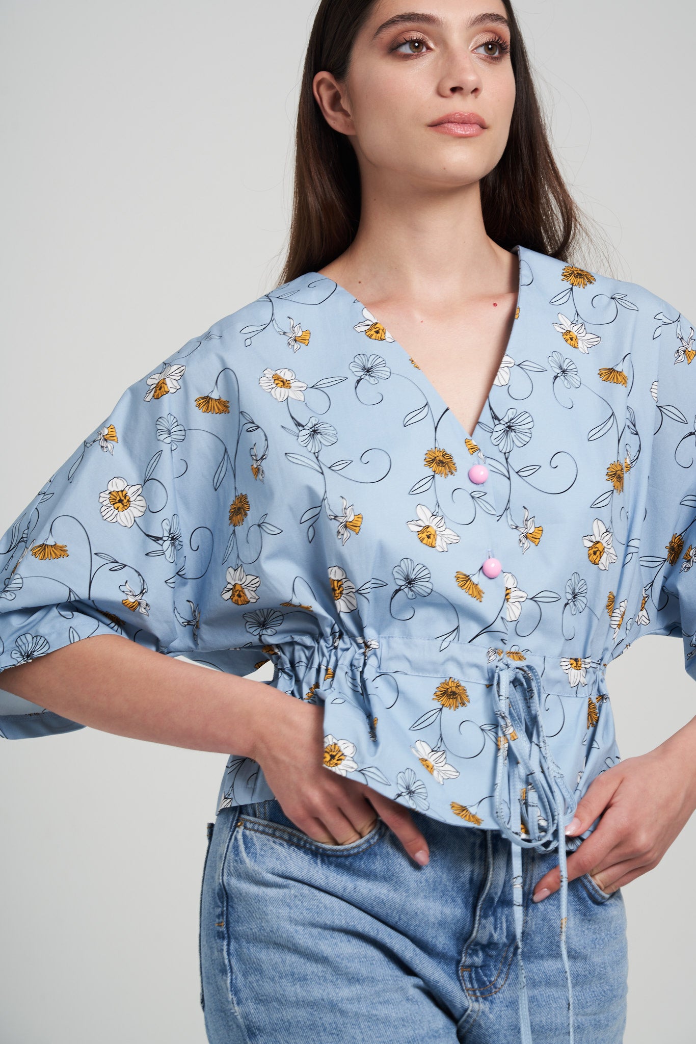 Blusa Suài - Levante Azzurro Polvere