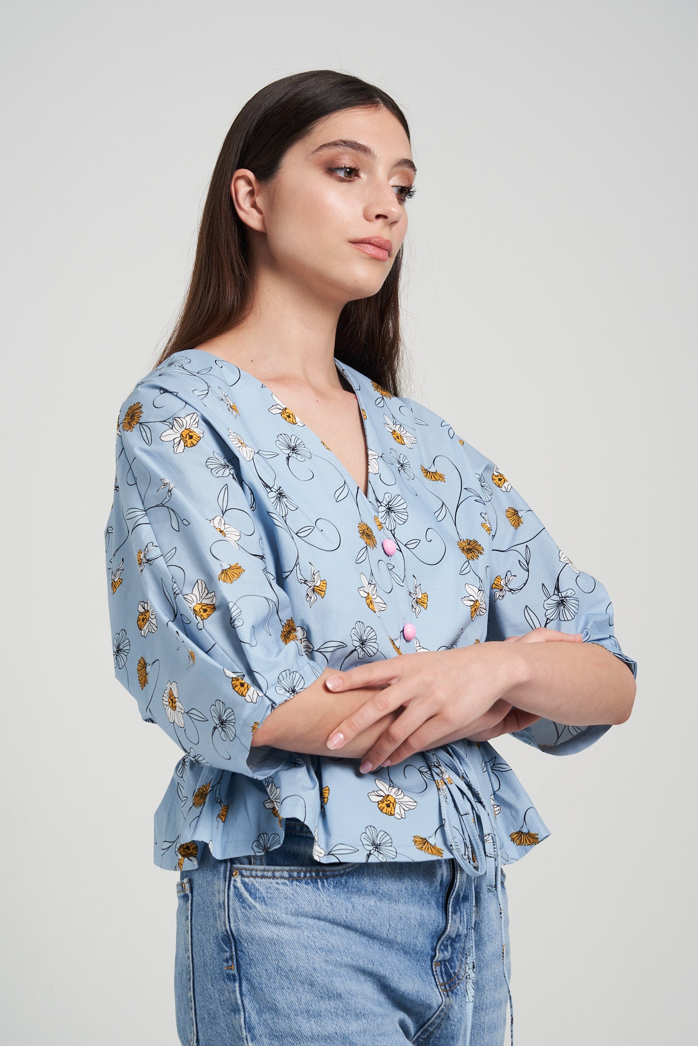 Blusa Suài - Levante Azzurro Polvere