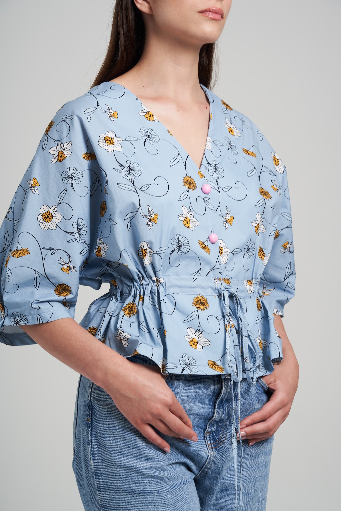 Blusa Suài - Levante Azzurro Polvere