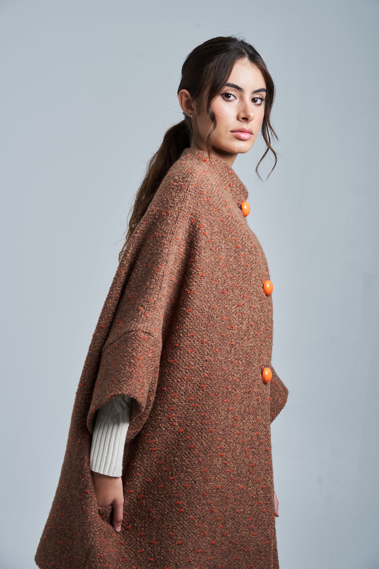 Pre-Order Calù • Cappotto in lana e alpaca terracotta
