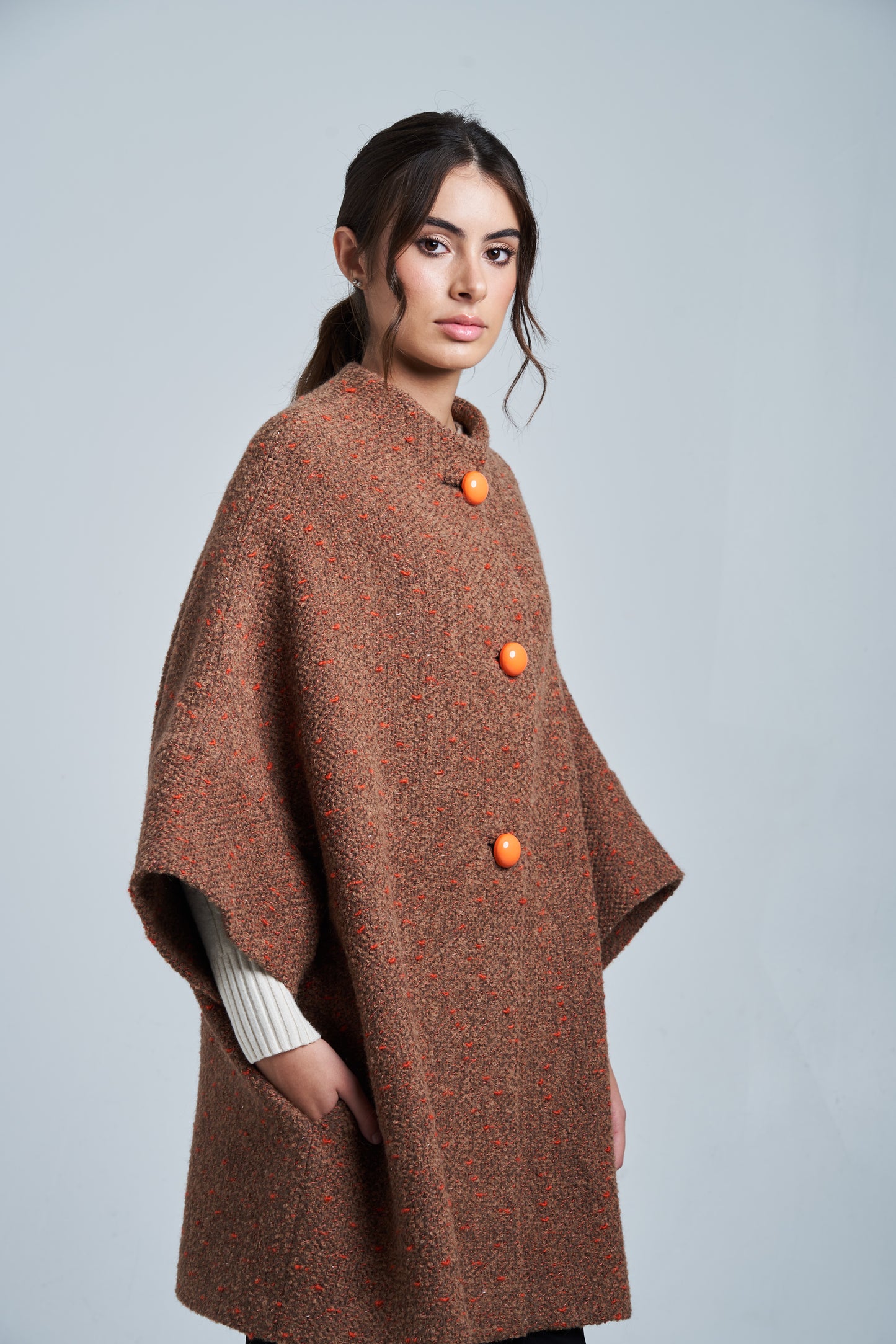 Pre-Order Calù • Cappotto in lana e alpaca terracotta