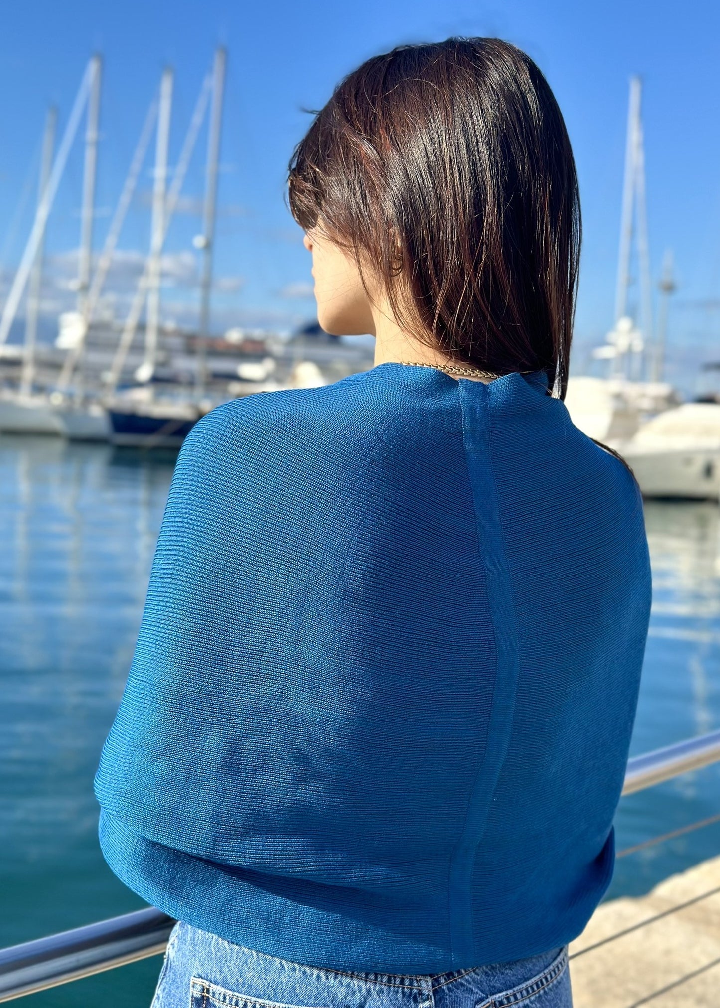 Alligrà • Scaldacuore in lana extra fine merino ottanio