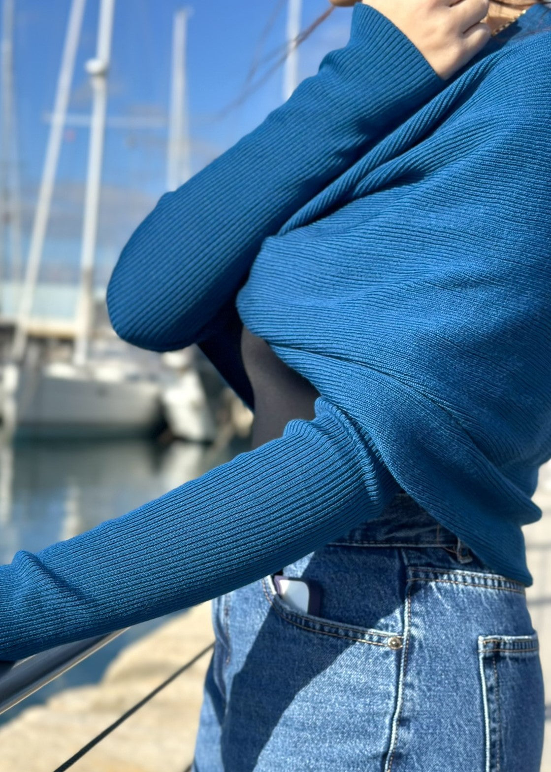 Alligrà • Scaldacuore in lana extra fine merino ottanio