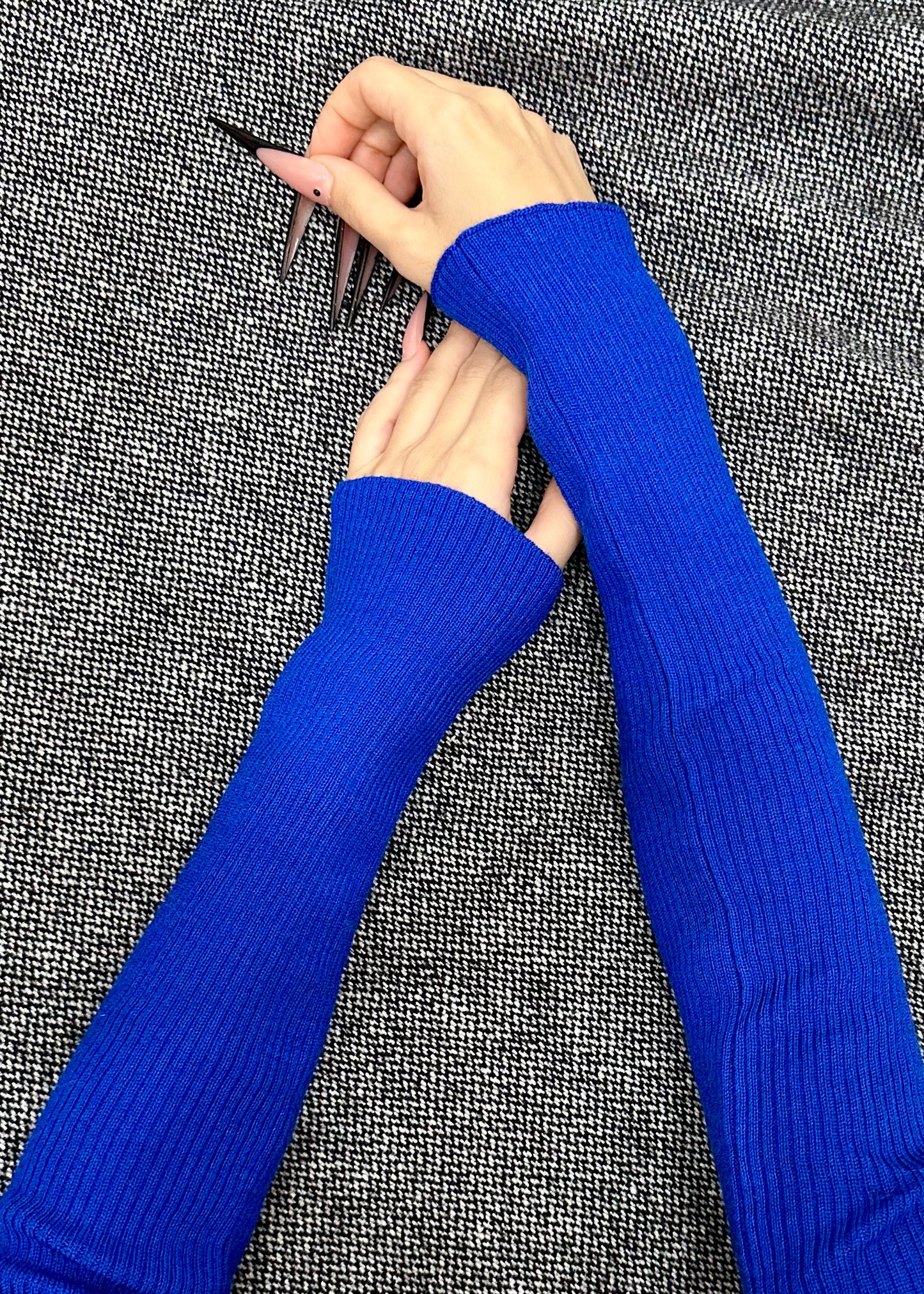Alligrà • manicotti in lana merinos blu