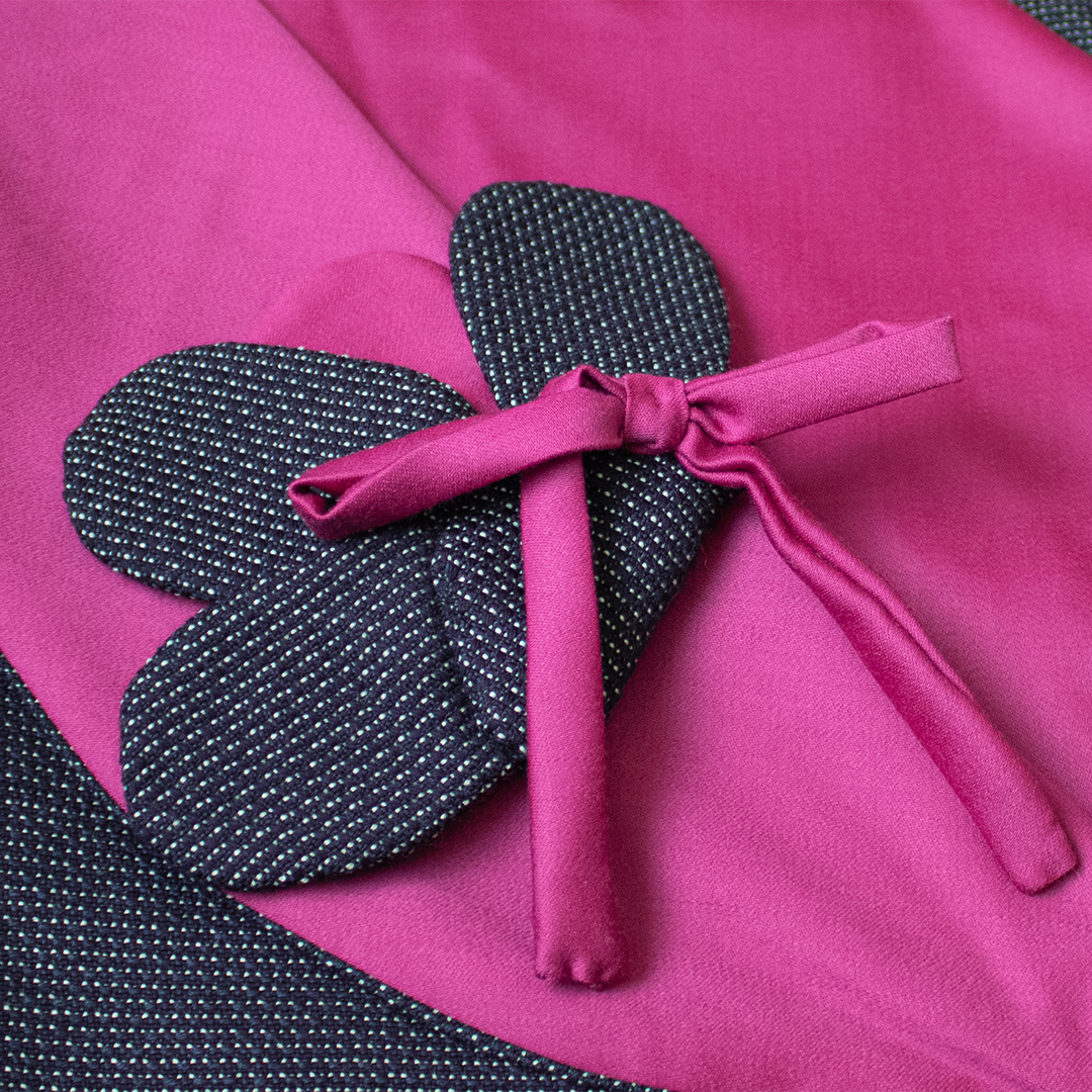 Mantò - puntinato blu e fucsia