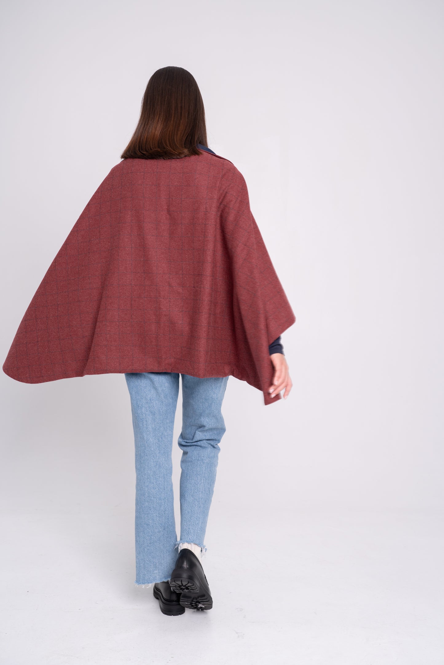 Mantò - checked bordeaux e puntinato blu