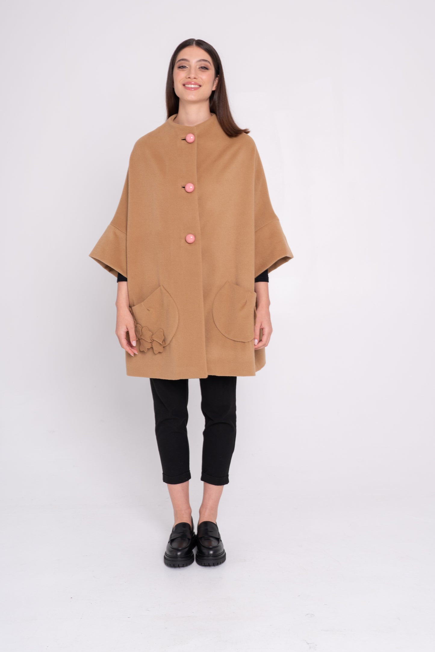 Calù Persefone • Cappotto in lana e cachemire cammello6