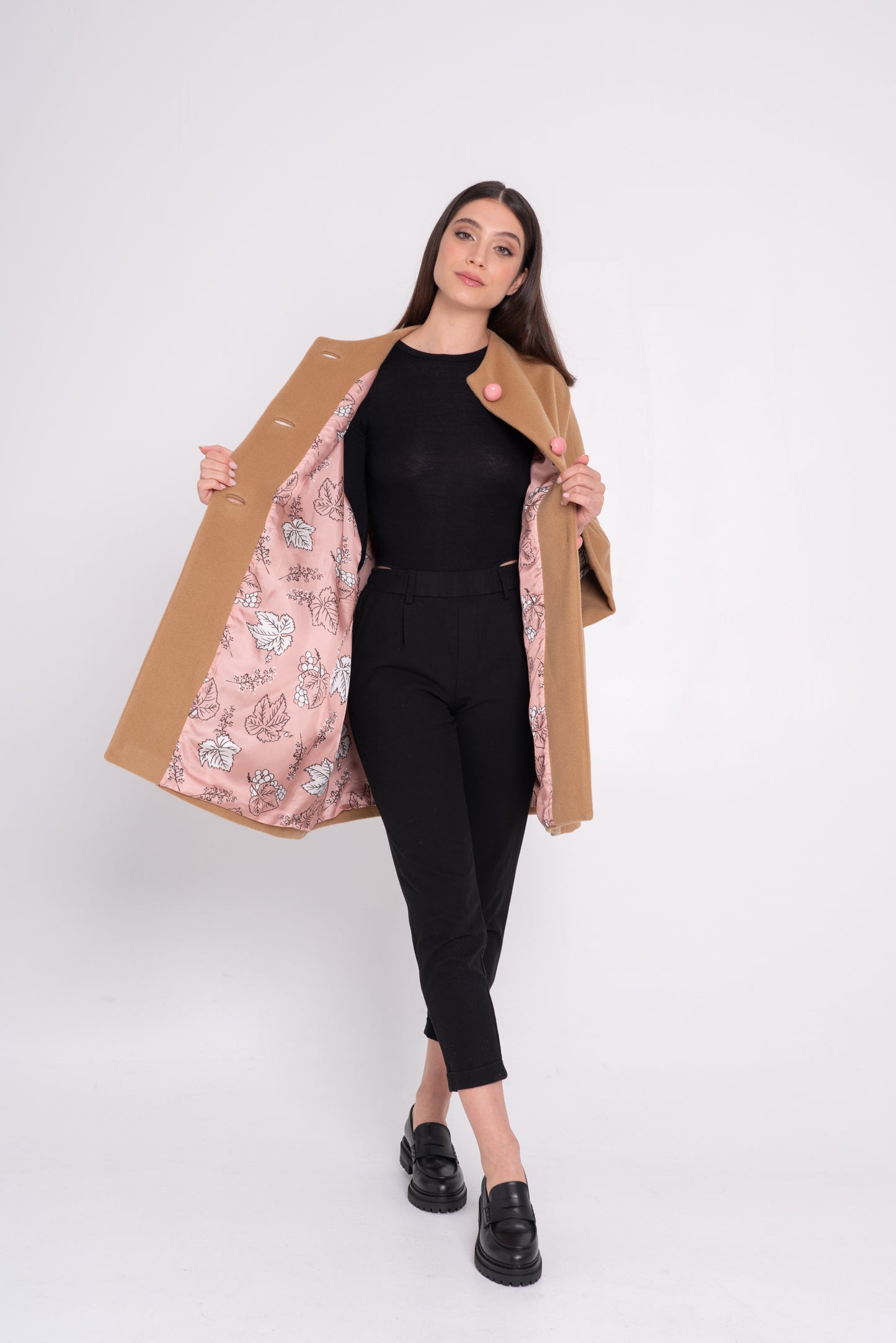 Calù Persefone • Cappotto in lana e cachemire cammello6