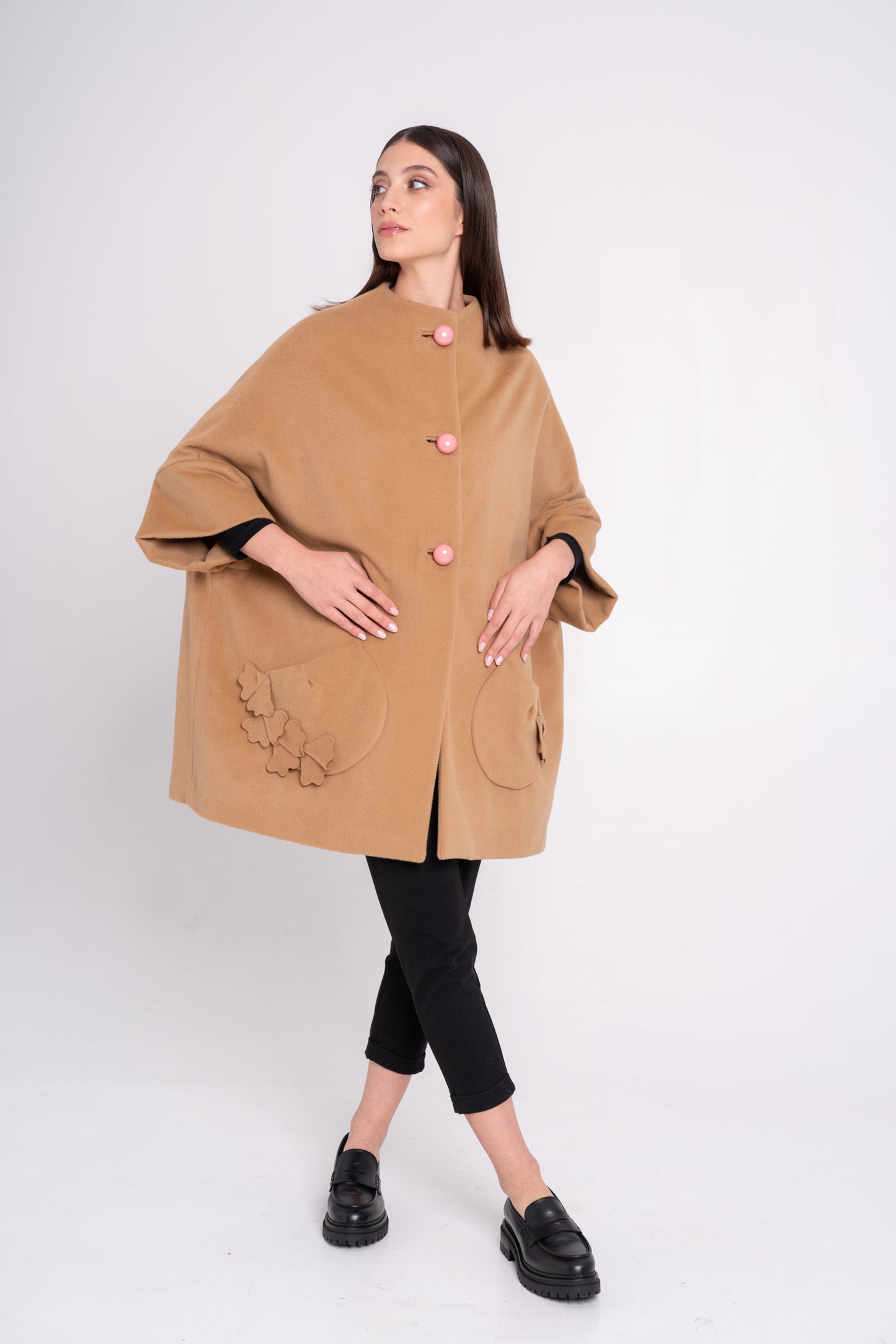 Calù Persefone • Cappotto in lana e cachemire cammello6
