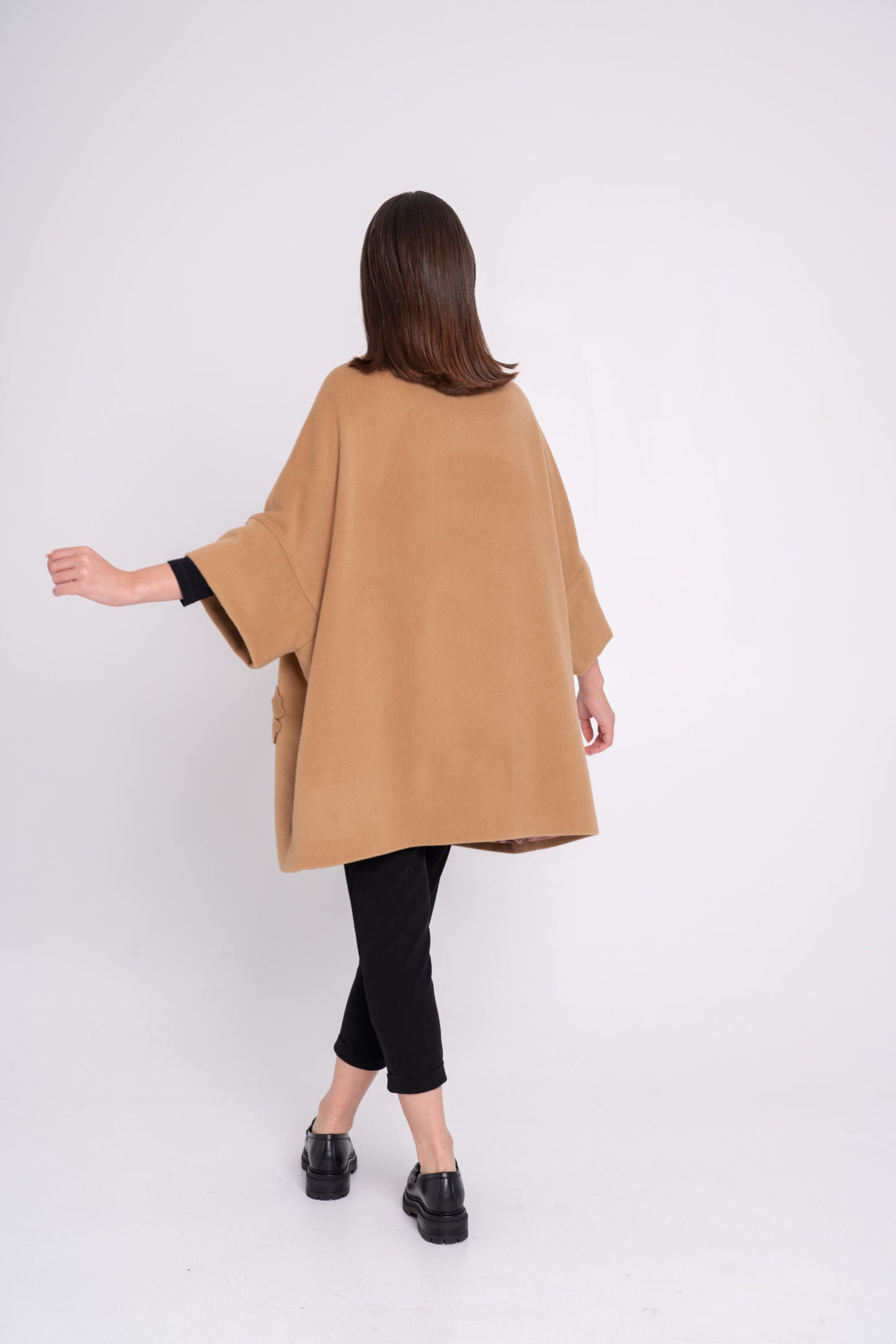 Calù Persefone • Cappotto in lana e cachemire cammello6