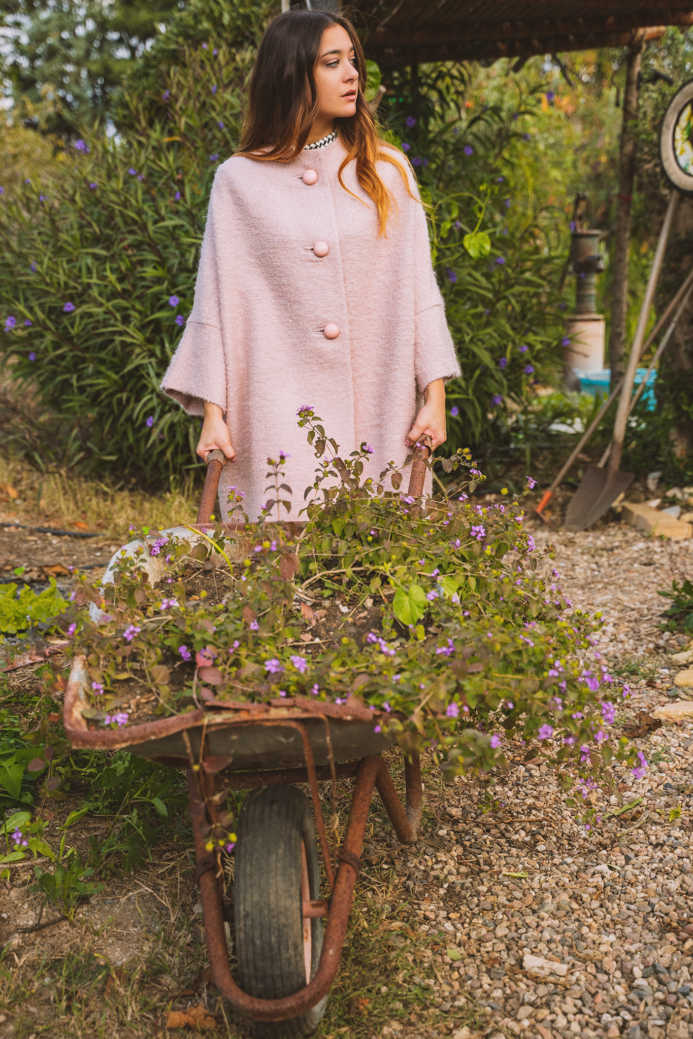 Calù • Preorder cappotto in bouclè rosa