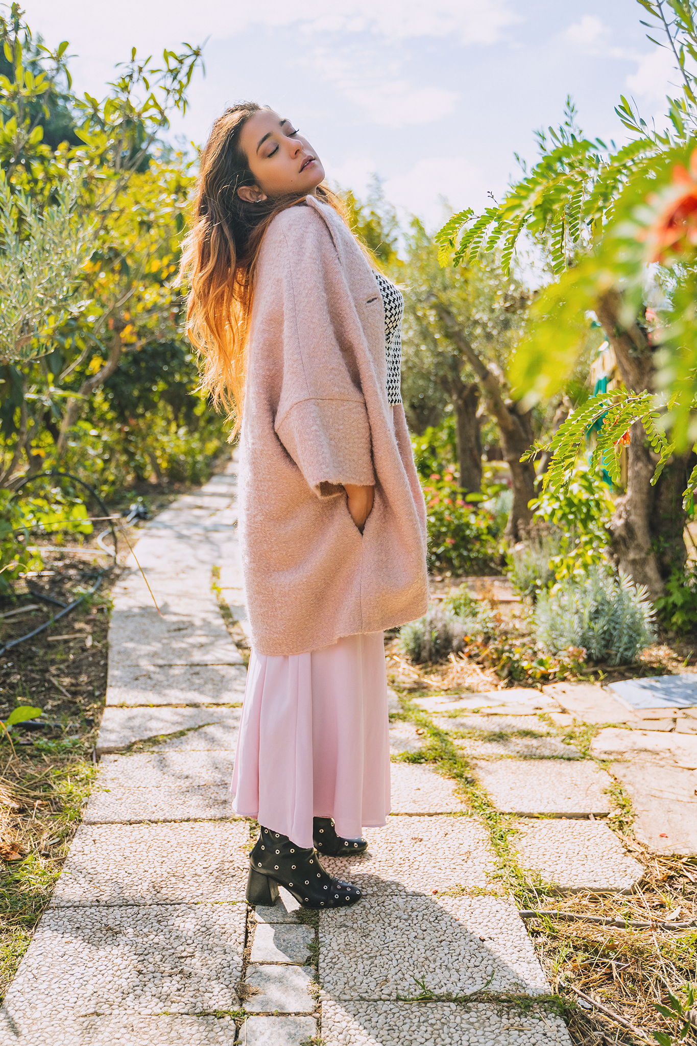 Calù • Preorder cappotto in bouclè rosa