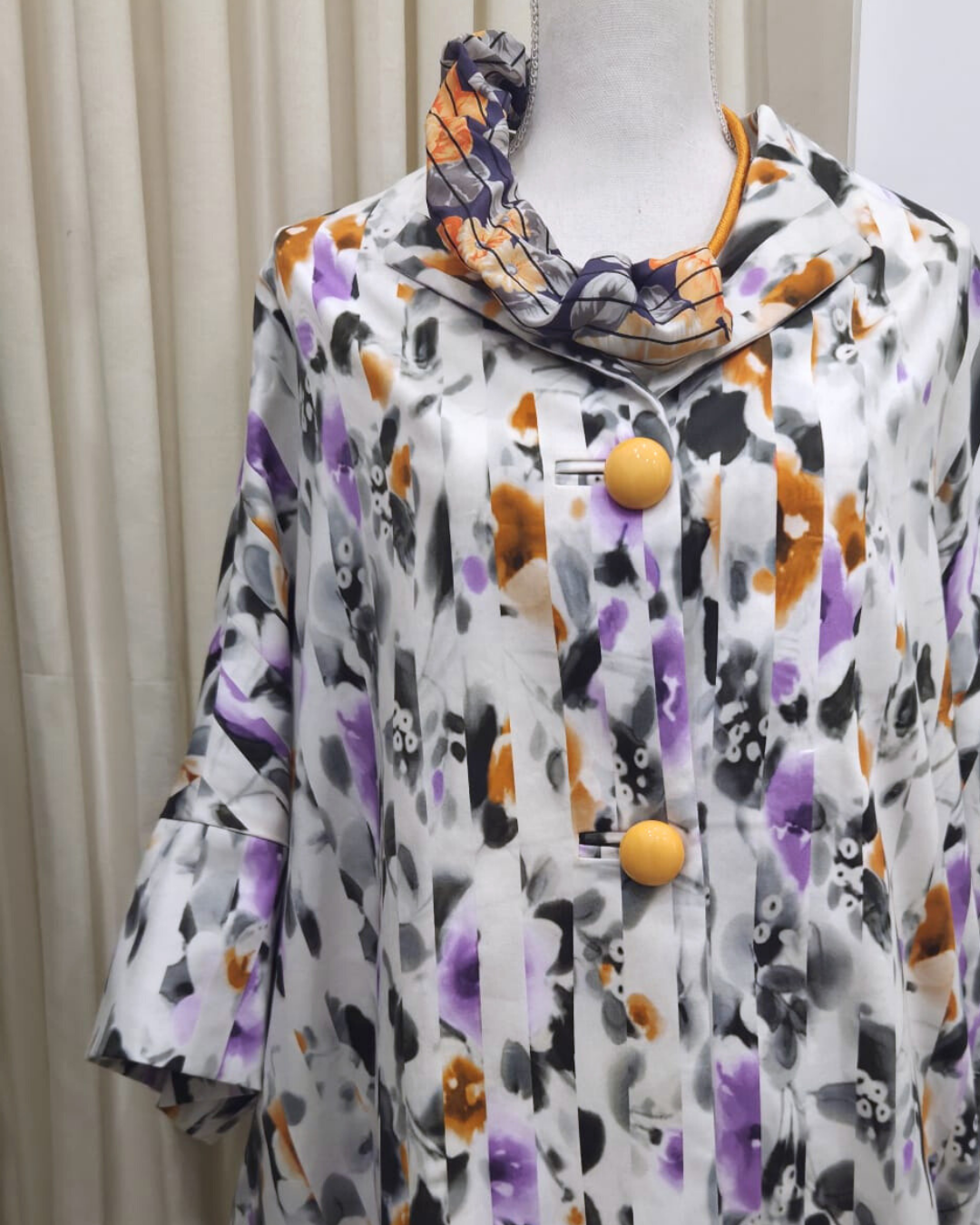 Calù in cotone multifloral e Sciumara in seta