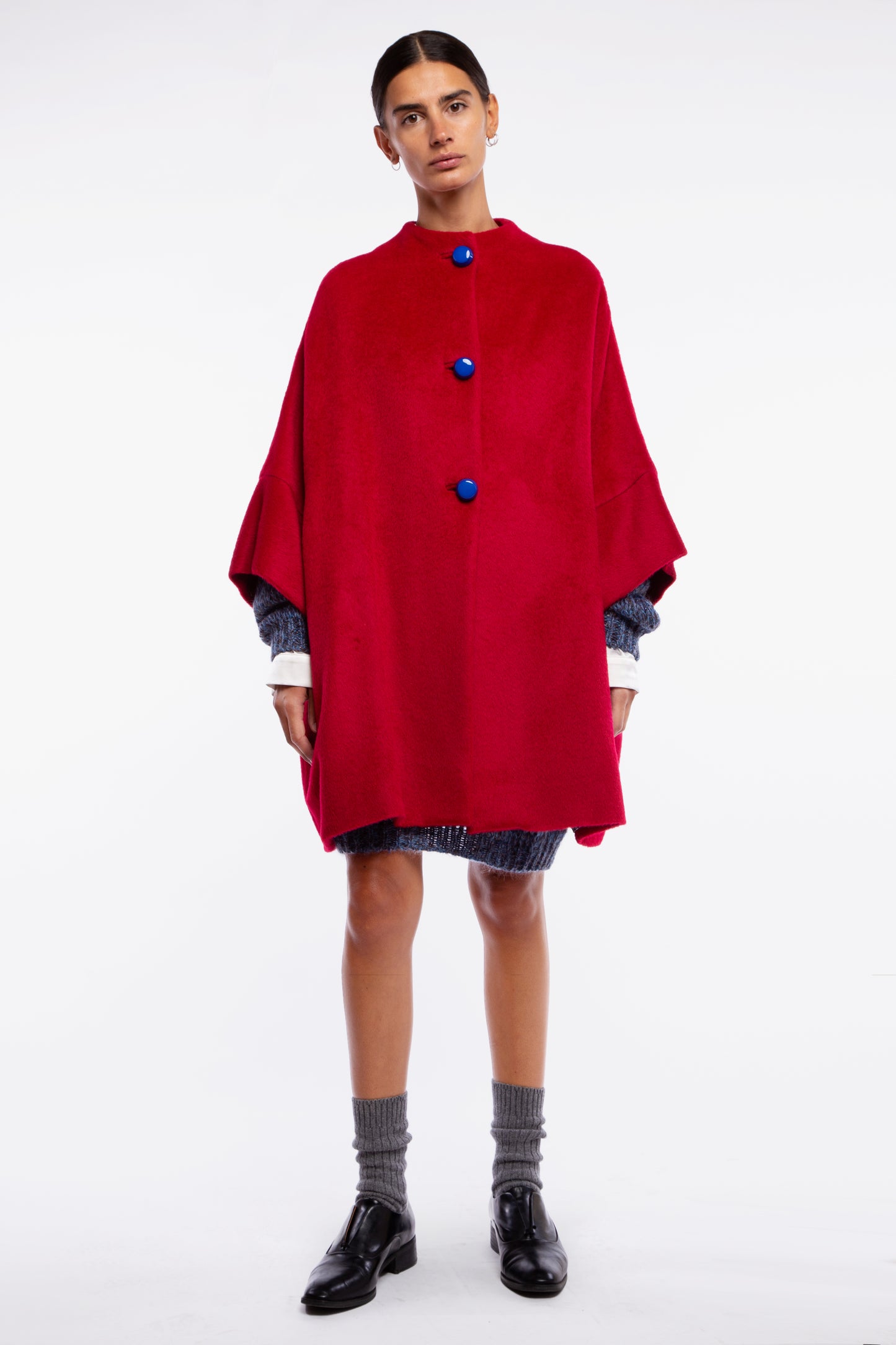 Calù • Coat in red alpaca