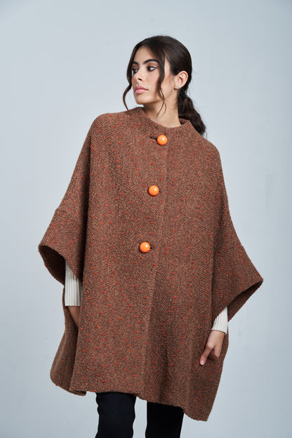 Calù • Cappotto in lana e alpaca terracotta