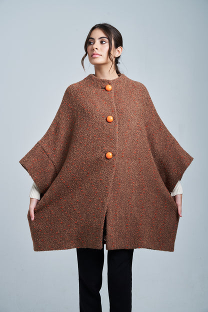 Calù • Cappotto in lana e alpaca terracotta