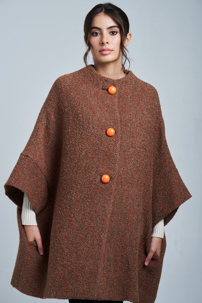 Calù • Cappotto in lana e alpaca terracotta