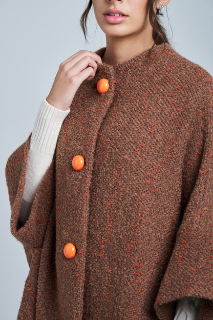 Calù • Cappotto in lana e alpaca terracotta