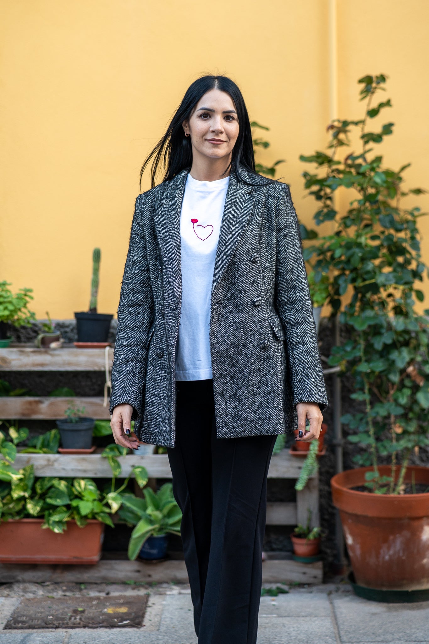 Ricamo cuore CORAGGIOSO