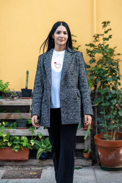 Ricamo cuore CORAGGIOSO