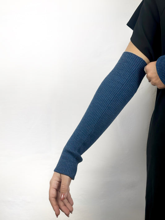 Alligrà • sleeves in blue merino wool