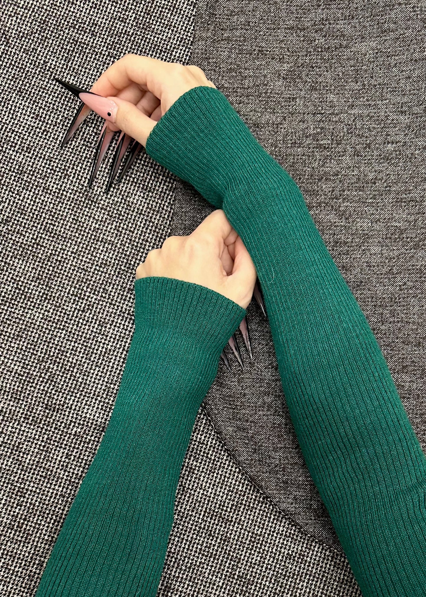 Alligrà • manicotti in lana merinos verdi