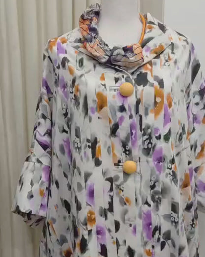 Calù in cotone multifloral e Sciumara in seta