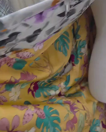 Calù in cotone multifloral e Sciumara in seta