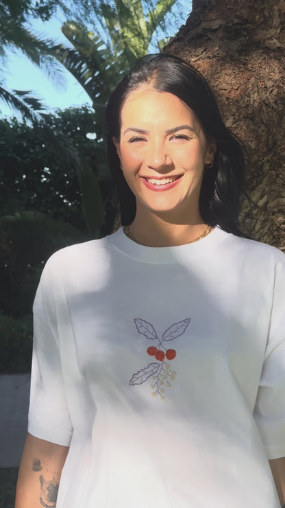 T-shirt Ricamo Corbezzolo