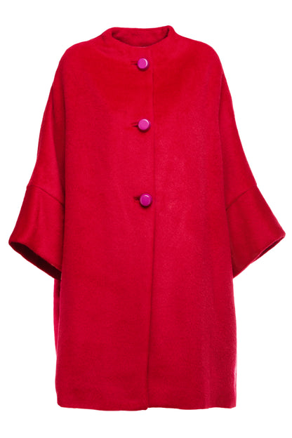 Calù • Coat in red alpaca