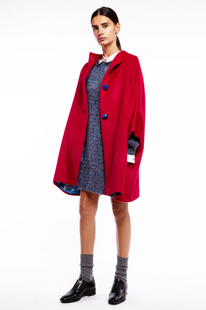Calù • Coat in red alpaca